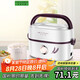 生活元素（LIFE ELEMENT）插電式電熱飯盒 便攜式保溫加熱飯盒陶瓷內(nèi)膽 便當盒蒸飯鍋熱飯神器 1L雙膽 F6