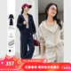 梵希蔓時(shí)尚休閑運(yùn)動(dòng)套裝女2025春季新款連帽外套高腰闊腿褲兩件套 A0217 藏青色 M