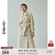 自巧小個(gè)子毛呢外套女中長(cháng)款冬季新款雙面呢赫本風(fēng)羊毛大衣 米杏色 XXS