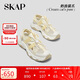 SKAP奶油貓爪女鞋2025夏季厚底運(yùn)動(dòng)瑪麗珍女士包頭沙灘涼鞋
