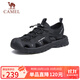 駱駝（CAMEL）戶(hù)外休閑運動(dòng)涼鞋包頭洞洞沙灘鞋男 G13M076011 黑色 41