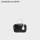 CHARLES&KEITH拼色小方包波士頓包保齡球包新年生日禮物送女友CK2-30151589 Multi綜合色 S