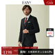 漢尼（HANY）【高定工藝】純羊毛西服套裝男結婚新郎婚禮黑色高級商務(wù)西裝男士 奧紐斯黑【平駁領(lǐng)7.8CM 合身版】 54 【西褲請聯(lián)系客服選擇尺碼】