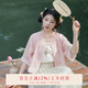 七月夕原創(chuàng  )漢服  曉夏 清涼透氣漢元素唐褙子國風(fēng)繡花改良上衣女 唐背子 現貨 S