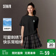 森馬（Semir）迪士尼短袖t恤女中長(cháng)款寬松圓領(lǐng)上衣25夏涼感打底衫109325100025