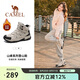 駱駝（CAMEL）2024冬季新品高幫登山鞋男女加絨保暖防滑戶外徒步鞋 3662 米色38