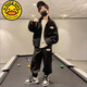 G.DUCKKIDS小黃鴨男童春秋裝套裝中大兒童春秋款運動(dòng)服4-15歲小男孩洋氣時(shí)髦 黑色 170 cm(170cm)