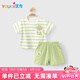 優(yōu)奇寶寶短袖短褲夏季套裝嬰兒衣服分體兩件套兒童半袖褲子夏裝外出服
