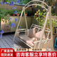 紫葉（ziye）雙人秋千成人室內陽(yáng)臺花園戶(hù)外院子公園搖椅戶(hù)外庭院吊椅