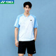 尤尼克斯新款尤尼克斯YY羽毛球服套裝運動(dòng)比賽服男女情侶上衣T恤短褲 男款套裝-110025BCR-水晶藍 L