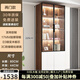 學(xué)生時(shí)代（SCHOOLDAYS）輕奢玻璃門(mén)書(shū)柜家用實(shí)木展示柜定制客廳組合書(shū)架現代簡(jiǎn)約書(shū)柜靠墻 E0級實(shí)木板兩門(mén) 長(cháng)80cm 包上樓包安裝+附送感應燈