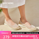 斯凱奇（Skechers）七夕禮物女鞋夏季淺口單鞋平底一腳蹬懶人鞋透氣輕便休閑鞋104199
