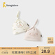 童泰（TONGTAI）嬰兒帽子純棉新生兒護囟門帽初生兒防風(fēng)胎帽寶寶可愛疙瘩帽 燕麥灰 0-3個月,40cm
