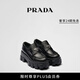PRADA/普拉達【禮物】女士Monolith 亮面牛皮革樂福鞋鞋子 黑色-新款 36.5
