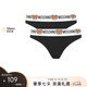 莫斯奇諾（moschino）小熊LOGO女士三角內(nèi)褲丁字褲兩條裝 4762 9003 黑色 3