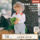 white wheat兒童2024春季新款寶寶純棉背帶褲男童女童外出洋氣時(shí)髦褲子 灰色 80