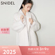 SNIDEL秋冬氣質(zhì)翻領(lǐng)落肩長(zhǎng)款羊毛呢大衣外套SWFC244131 象牙白 S （0）