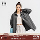 熊貓·本（ben.panda）2025春季新款襯衫男寬松版休閑港風(fēng)百搭多口袋男女同款上衣 深灰色 XL