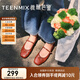 天美意瑪麗珍鞋女鞋復古休閑通勤優(yōu)雅法式風(fēng)女單鞋2025新款KM060AQ5 紅色 37