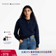 TOMMY HILFIGER25新款春夏女裝純棉美式街頭潮流金屬扣POLO領(lǐng)短款衛(wèi)衣44081 藏青色C1G M