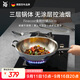 WMF福騰寶無(wú)涂層不銹鋼炒鍋304不銹鋼平底電磁爐明火通用金剛30cm