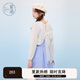 紫涵（ZIHAN）紫涵后背蝴蝶結針織開(kāi)衫女2025年夏季新款甜美吊帶裙外搭薄紗罩衫 米金 M