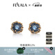 翡拉拉（fellala）靈石復(fù)古氣質(zhì)耳環(huán)人造水晶耳釘女原創(chuàng)小眾設(shè)計高級感耳飾禮物 商場同款