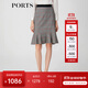 PORTS寶姿春夏新品女裝格子優(yōu)雅包臀裙魚尾半身裙LM8S005NFF029 黑色格子 S (4)