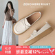 ZHR樂福鞋女經(jīng)典通勤風(fēng)厚底單鞋女舒適百搭媽媽女皮鞋 BT90 米色 37 