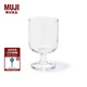 無印良品（MUJI） 鋼化玻璃 矮腳杯 杯子 MDE57A1A 約直徑6.30*高10.3cm