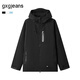 gxg.jeans男裝 多色潮流寬松戶(hù)外工裝連帽夾克外套男士 25秋新品 黑色 XL (180)