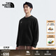 北面（The North Face）衛(wèi)衣「新年蛻變」情侶款長(zhǎng)袖針織戶外寬松圓領(lǐng)上衣25新品|8CFW JK3/宇宙黑 XL /180