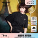BOY LONDON【滿(mǎn)天星】春夏男女同款短袖漸變燙鉆印花時(shí)尚T恤N01107 黑色 S