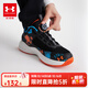 UNDER ARMOUR【商場(chǎng)同款】男女兒童運動(dòng)鞋新款休閑百搭旋鈕大童籃球鞋-5 黑/橙 39