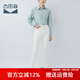 古田森牛仔褲白色高腰休閑男友褲寬松顯瘦哈倫長(zhǎng)褲女4S2030 白色 29碼 (2尺2)
