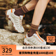 斯凱奇（Skechers）女鞋秋季戶外防滑徒步鞋抓地防護耐磨越野運動跑步鞋 灰褐色/多彩色/TPMT 38