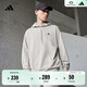 adidas休閑加厚毛圈連帽衛衣套頭衫男女秋冬阿迪達斯官方輕運動(dòng)   金屬灰   2XL