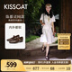 KISSCAT接吻貓西西里陳都靈同款25秋兩穿一腳蹬單鞋瑪麗珍不累腳奶奶鞋 咖啡色 38