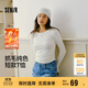 森馬（Semir）長(cháng)袖T恤女短款小心機顯瘦緊身2025發(fā)熱抓毛純色冬裝109725101010