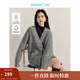 茵曼（INMAN）手工拉毛V領(lǐng)開(kāi)衫2025春秋女裝新款針織毛衣輕外套 灰色 L