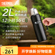 膳魔師（THERMOS）戶(hù)外便捷旅行壺304真空不銹鋼保溫壺露營(yíng)車(chē)載水壺大容量2LSK-2020 黑色 2000ml