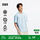 森馬[涼感抗菌]t恤男夏字母印花短袖T恤男簡(jiǎn)約男士t恤情侶短袖t恤上衣 [抗菌涼感速干]天空藍81134 L