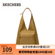 斯凱奇（Skechers）情侶單肩斜挎包托特包時尚休閑大容量L124U140 銅褐色/04C9 均碼