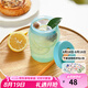 特百惠（Tupperware）吸吸罐外帶密封圓罐咖啡杯吸管杯學(xué)生便攜防漏塑料水杯子七夕送禮 薄荷藍550ml