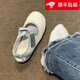 百麗踏護(hù)士專用鞋軟底不累腳女鞋網(wǎng)面透氣防滑工作醫(yī)護(hù)小白鞋夏季帆船鞋 灰色 38 護(hù)士專用鞋