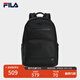FILA【風行者】斐雙肩包防潑水輕量化電腦倉通勤背包商務通勤電腦包 正黑色-BK XS