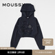 moussy 早春新品迪士尼合作款粉嫩米奇連帽衛(wèi)衣010HSQ90-0260 021淺黑色 均碼
