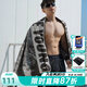 拓勝（TOSWIM）速干浴巾毛巾海邊防曬沙灘溫泉游泳吸水巾便攜健身快干毛巾 潮黑花園 160cm x 80cm