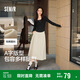 森馬（Semir）半身裙女磨毛純色A字長裙百搭秋季純棉寬松傘裙顯瘦101524120007
