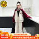 G.DUCKKIDS小黃鴨童裝女童套裝春秋新款兒童衣服女孩韓版洋氣運動(dòng)服休閑衛衣 酒紅 120 建議110-120cm6-7歲